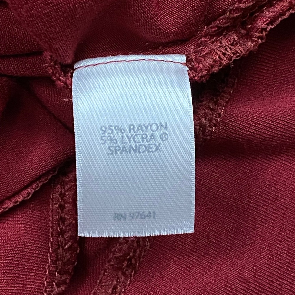 J.Jill Wearever Top Womens XS 3/4 Sleeve Burgundy Dark Academia Casual - Picture 5 of 6